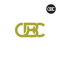 brev obc monogram logotyp design vektor