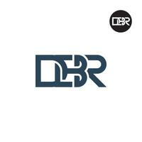 Brief dbr Monogramm Logo Design vektor