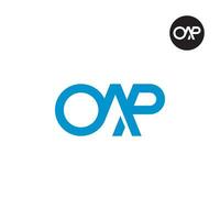 Brief oap Monogramm Logo Design vektor