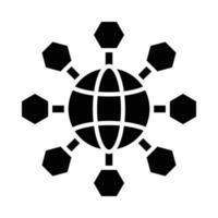 global Netzwerk Vektor Glyphe Symbol zum persönlich und kommerziell verwenden.