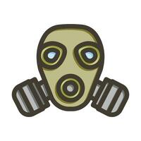 Gas Maske Vektor dick Linie gefüllt Farben Symbol zum persönlich und kommerziell verwenden.