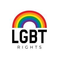 LGBT-Rechtesymbol in Regenbogenfarben mit Schriftzug. vektor