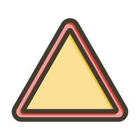 Dreieck Vektor dick Linie gefüllt Farben Symbol zum persönlich und kommerziell verwenden.