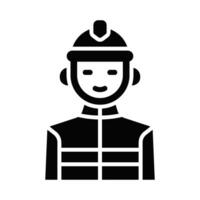 Feuerwehrmann Vektor Glyphe Symbol zum persönlich und kommerziell verwenden.