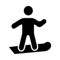 Snowboarder Vektor Glyphe Symbol zum persönlich und kommerziell verwenden.