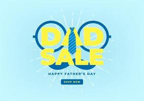 Happy Father's Day Sale Banner Vorlage mit Krawatte. Vektor-Illustration. vektor