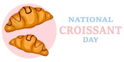 nationell croissant dag 30:e januari baner eller affisch vektor