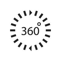 360-Grad-Icon-Vektor vektor
