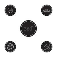 360-Grad-Icon-Vektor vektor
