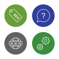 Satz von Vector SEO Search Engine Optimization Icons