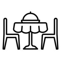 Essen Tabelle Symbol zum ein Platz zu Essen Geschirr vektor