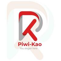 kp eller pk brev logotyp design, kp eller pk monogram initialer brev logotyp begrepp, kreativ ikon, modern, unik, vektor