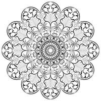 blomma mandala. vintage dekorativa element. orientaliskt mönster, vektorillustration. islam, arabiska, indiska, marockanska, spanien, turkiska, pakistan, kinesiska, mystiker, ottomanska motiv. målarbok sida vektor