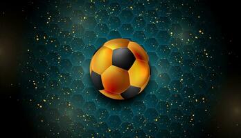 Luxus Sport Hintergrund mit golden Punkte und Fußball Ball vektor