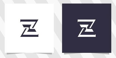 brev zz logotyp design vektor