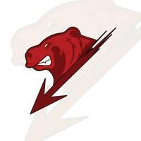 modernes professionelles Grizzlybär-Logo für ein Sportteam vektor