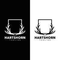 Hirsch Horn Logo Design Horn Tier Illustration minimalistisch einfach Symbol Symbol vektor