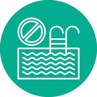 Schwimmen Schwimmbad Verbot Vektor Symbol Design