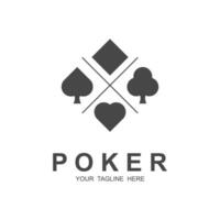 poker logotyp vektor ikon illustration design