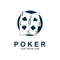 poker logotyp vektor ikon illustration design