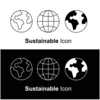 Nachhaltigkeit Symbol. Öko freundlich Symbol. nachhaltig Leben. Nachhaltigkeit Logo. Planet freundlich Design. vektor
