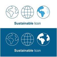 Nachhaltigkeit Symbol. Öko freundlich Symbol. nachhaltig Leben. Nachhaltigkeit Logo. Planet freundlich Design. vektor