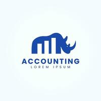 kreativ Nashorn Finanzen Logo Vektor Bild