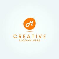 Initiale Brief m Logo Design Vektor Abbildungen