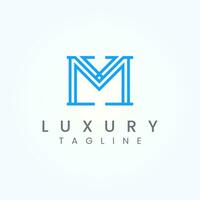 Luxus Brief m Logo zum elegant und stilvoll Mode Geschäft vektor