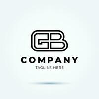 Initiale Brief gb Logo Design Vektor Bild