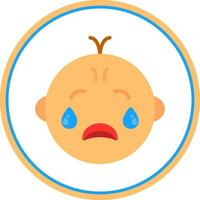 bebis gråt vektor ikon design