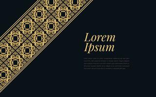 guld och svart ess av spader mönster på geometrisk mosaik- abstrakt bakgrund lyx prydnad stil. vektor