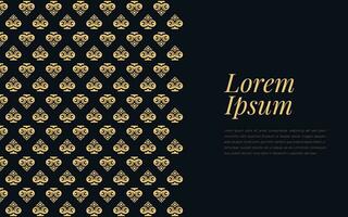 Gold und schwarz As von Spaten Muster auf geometrisch Mosaik abstrakt Hintergrund Luxus Ornament Stil. vektor