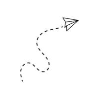 Papier Flugzeug Linie Vektor Element , Symbol und Symbol Gliederung .