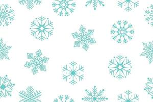 nahtlos Vektor Muster mit Schneeflocken. Vektor Hintergrund. Weihnachten Hintergrund von Schneeflocken von anders Formen. Vektor Illustration.