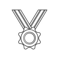 Medaille Linie Vektor Symbol , Gewinner Symbol , Gliederung Medaille