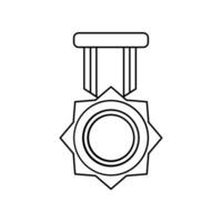 Medaille Linie Vektor Symbol , Gewinner Symbol , Gliederung Medaille