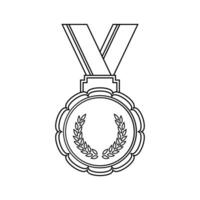 Medaille Linie Vektor Symbol , Gewinner Symbol , Gliederung Medaille