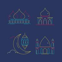 moské översikt färgrik vektor