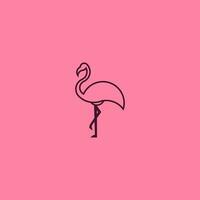 Flamingo Linie Kunst. einfach minimalistisch Logo Design Inspiration. Vektor Illustration.