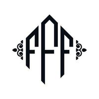 Logo f. Rhombus Monogramm 3 Briefe Alphabet Schriftart Logo Logo Stickerei vektor