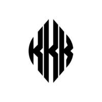 Logo k Kurve Rhombus verlängert Monogramm 3 Briefe Alphabet Schriftart Logo Logo Stickerei vektor
