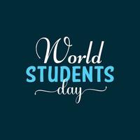 Welt Studenten' Tag, Oktober 15. Vektor Vorlage zum Banner, Gruß Karte, Poster von Welt Studenten Tag. Vektor Illustration.