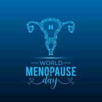 Welt Menopause Tag ist beobachtete jeder Jahr auf das 18 .. Oktober. Vektor Vorlage zum Banner, Gruß Karte, Poster mit Hintergrund. Vektor Illustration.