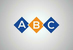 kreativ första ABC brev logotyp design, vektor design mall