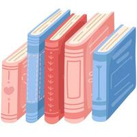 Stapel von Bücher zu lesen im eben Design Stil. Literatur zum lesen und Bildung. vektor