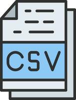 csv fil formatera vektor ikon design