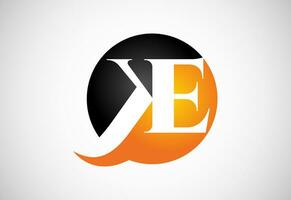 Initiale Brief k e Logo Design Vektor Vorlage. ke Brief Logo Design