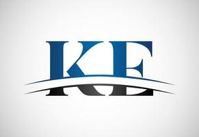 Initiale Brief k e Logo Design Vektor Vorlage. ke Brief Logo Design