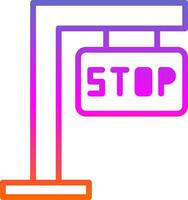 Stop-Schild-Vektor-Icon-Design vektor